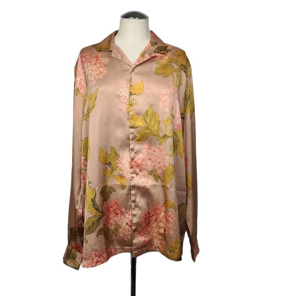 ASOS Design Relaxed Oversized Loose Fit Revere Floral Button Down Shirt S